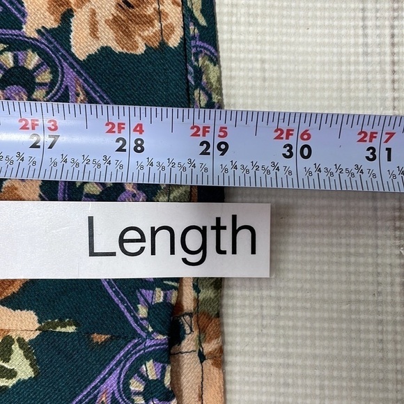 Umgee Dress Floral Cold Shoulder Green Brown Tan Size Small - Picture 12 of 15